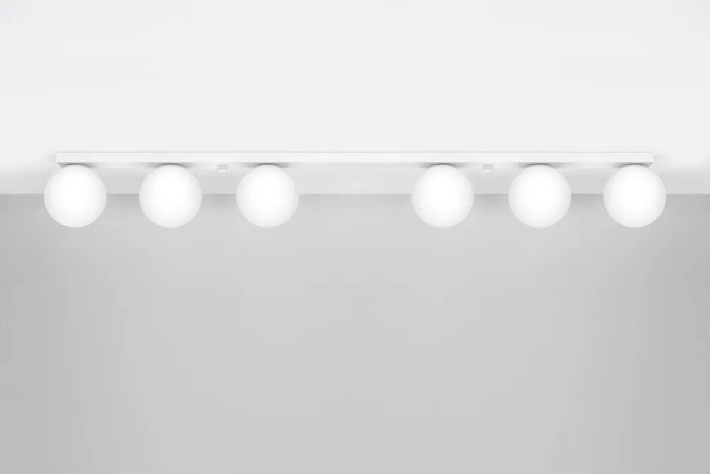 Biele stropné svietidlo so skleneným tienidlom ø 12 cm Umerta – Sollux