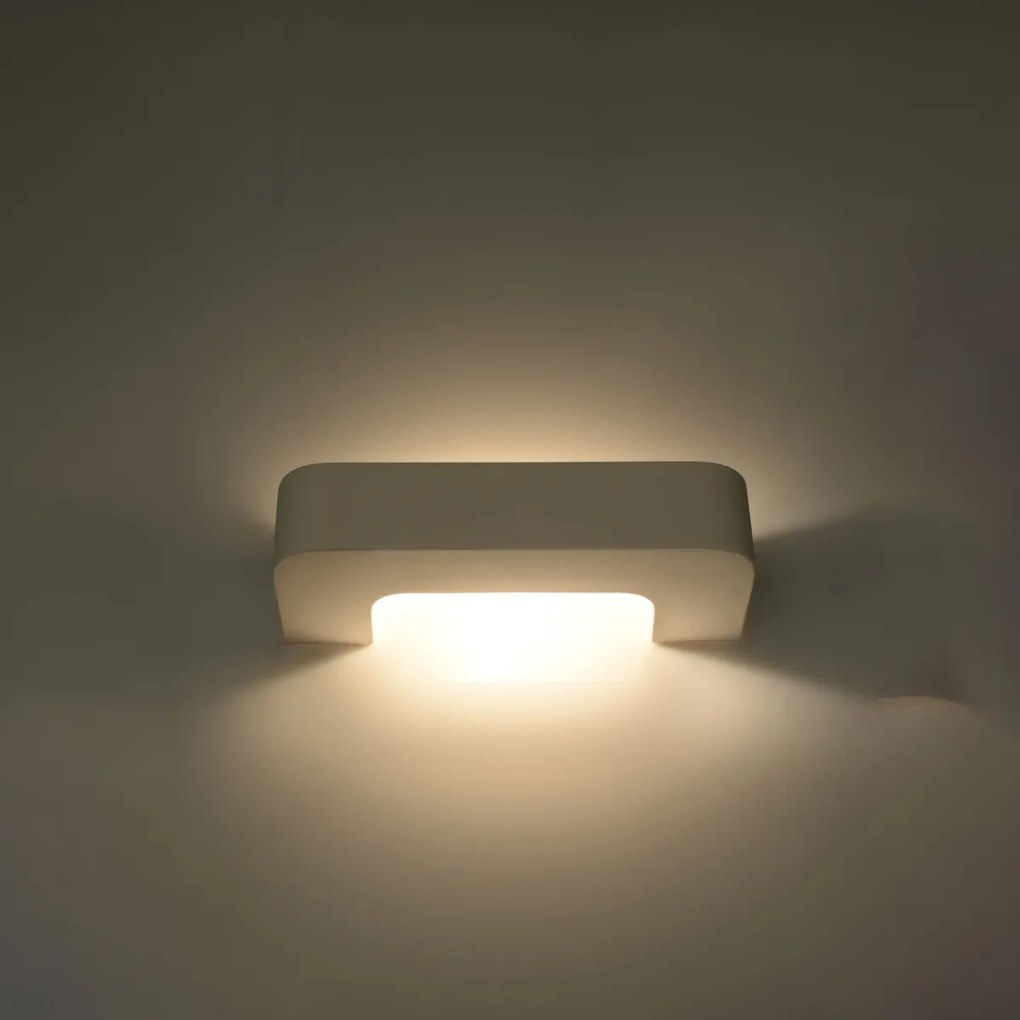 Nástenné svietidlo Magnet, 1x biele keramické tienidlo