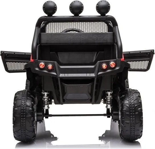 LEAN CARS Akumulátorové vozidlo Mercedes Unimog S, červené