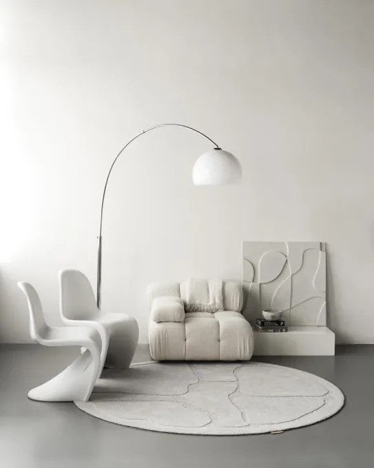 Koberec Agnella Morphic Organica svetlosivý kruh