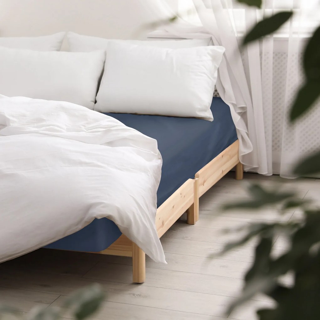 SATÉNOVÉ PRESTIERADLO 011 200X220 CM TMAVOMODRÉ