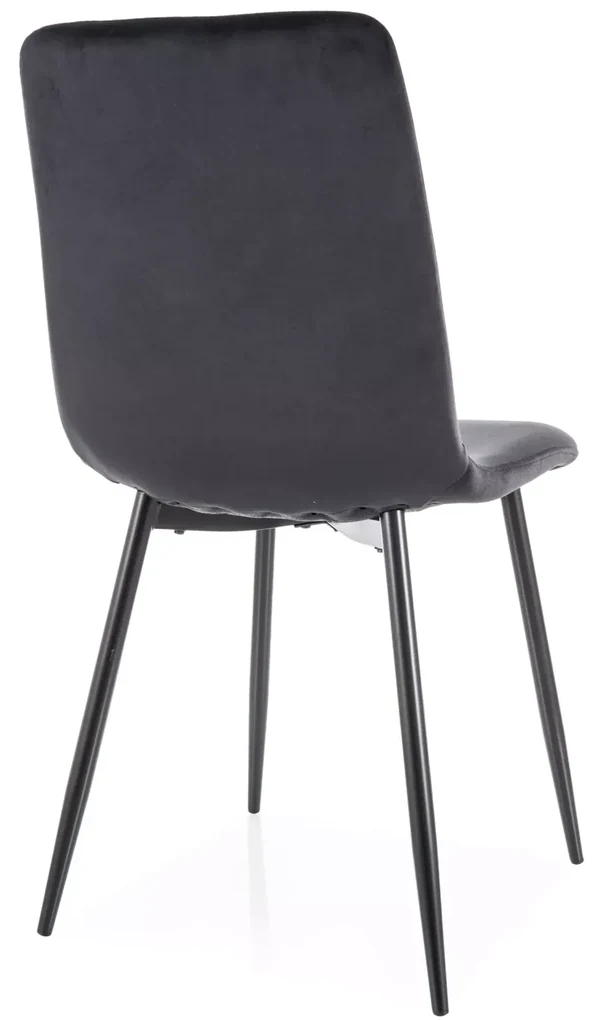 Jedálenská stolička DAREN VELVET čierna