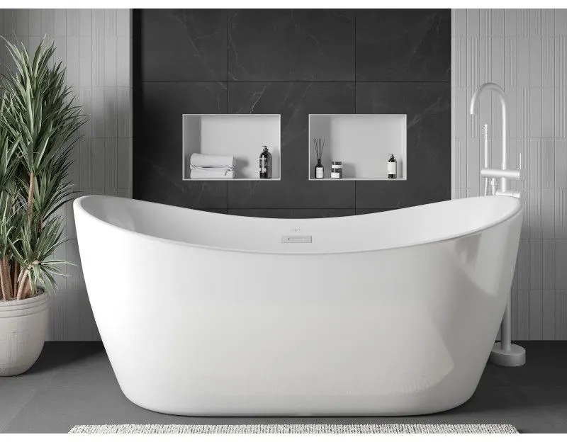 Mexen X-Wall-NR, polička na zapustenie pod obklad bez goliera 45 x 30 cm, biela, 1921453010