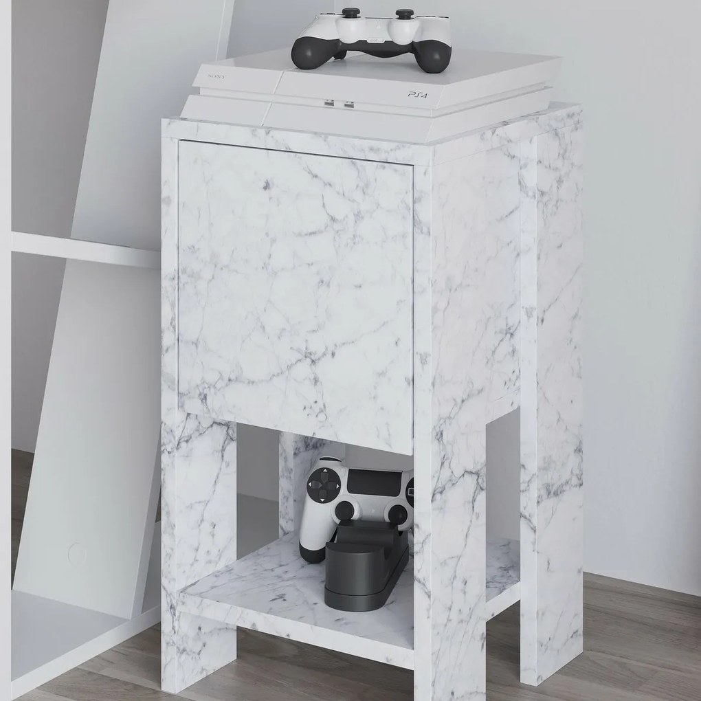 Nočný stolík Ema Carrara Marble