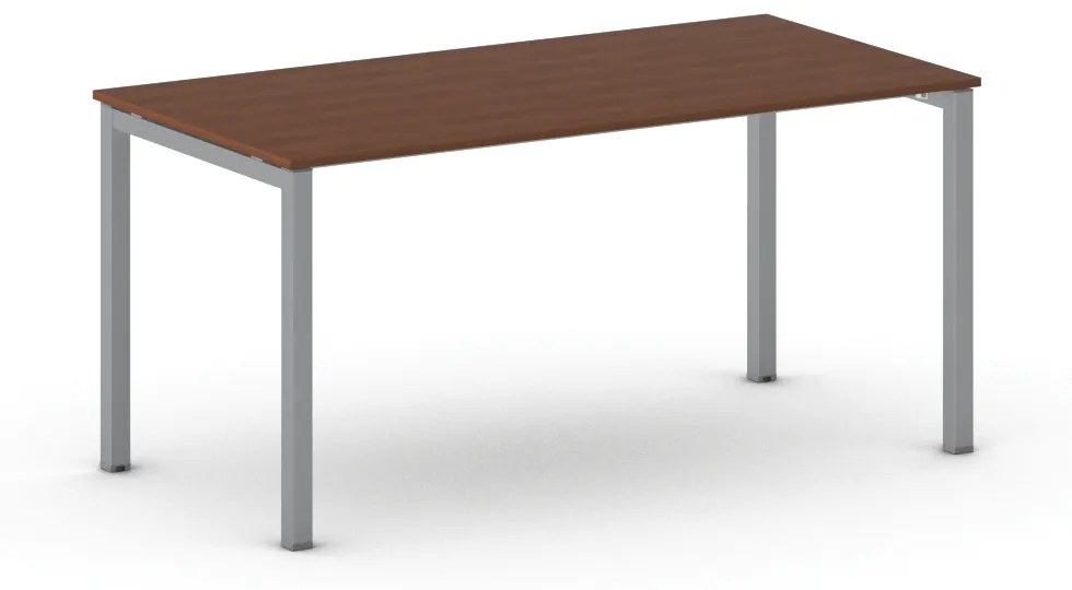 Stôl PRIMO SQUARE so sivostriebornou podnožou 1600 x 800 x 750 mm, čerešňa