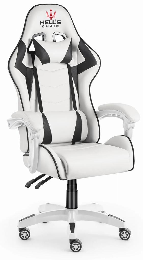 Hells Herná stolička Hell's Chair HC-1007 White Black