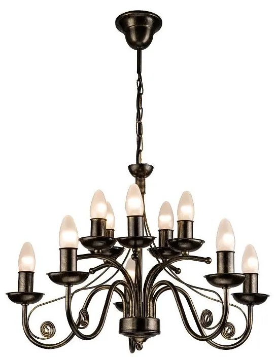 Luster na reťazi DONATO 10xE14/40W/230V