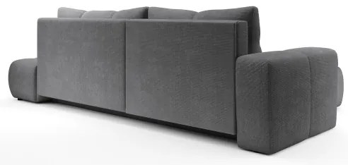 Rozkladacia rohová čalúnená sedacia súprava s úložným priestorom do tvaru L ALMADA ľavá sivá