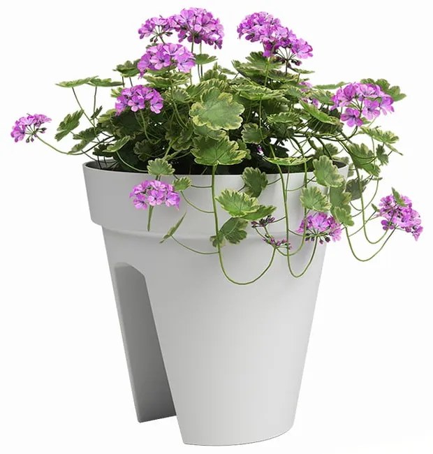 Kvetináč na zábradlie z recyklovaného plastu ø 30 cm Capri – Artevasi