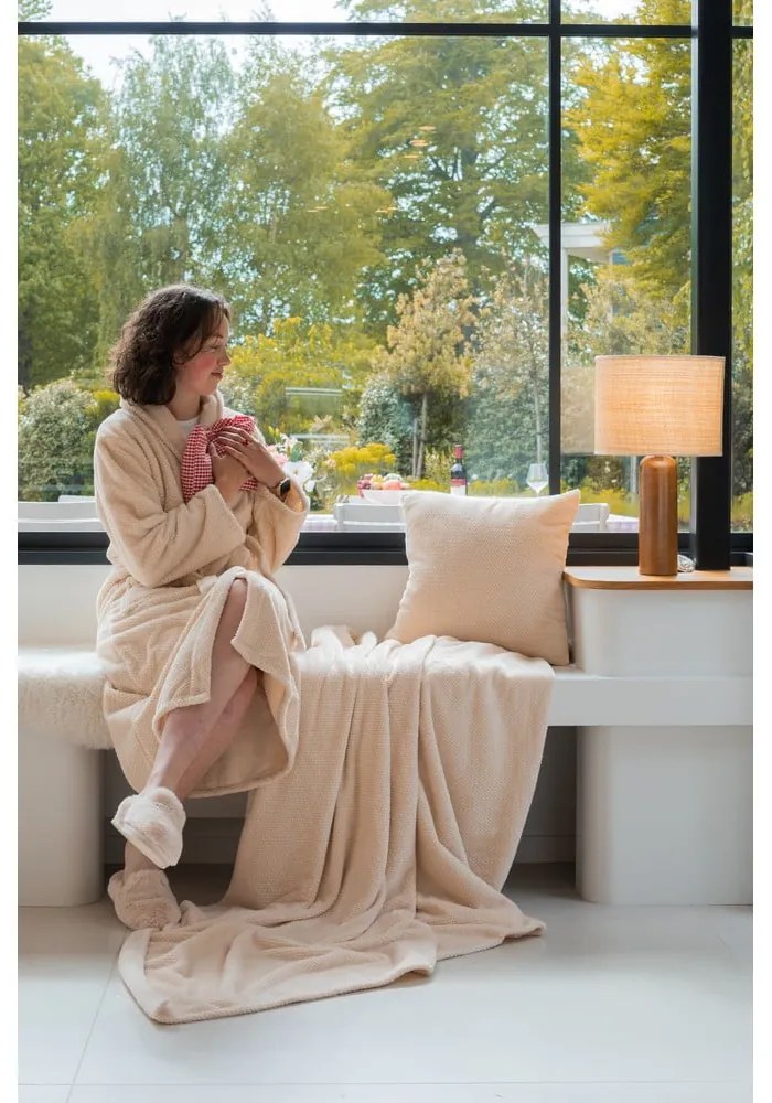 Slonovinový župan z mikroplyšu veľkosť S/M Pippa – Tiseco Home Studio