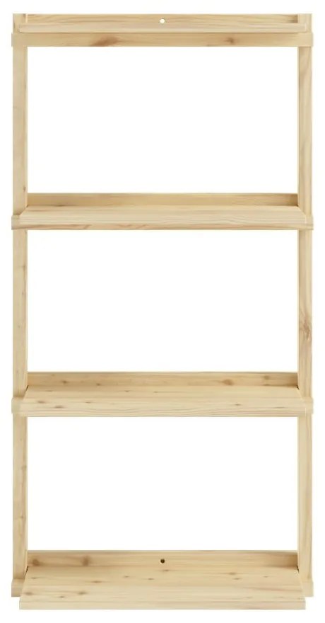 Nástenná knižnica z borovicového dreva v prírodnej farbe 66x127 cm Groove – Karup Design