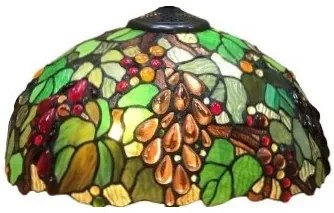 Vitrážové tienidlo Tiffany Ø42*32 WINE OVAL