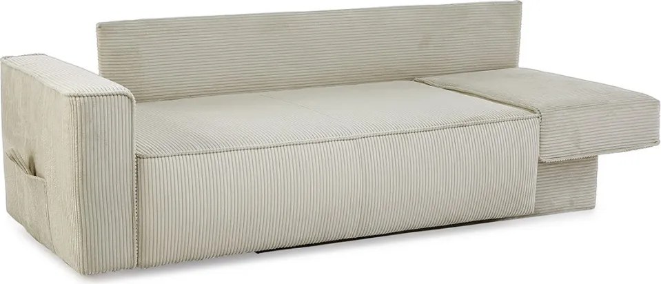 Rozkladacia pohovka Ron, šedo-béžová štruktúrovaná látka