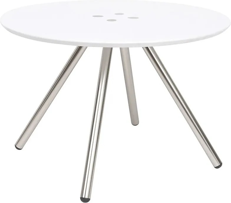 Konferenčný stolík Sliced biela ø 60 cm × 40 cm