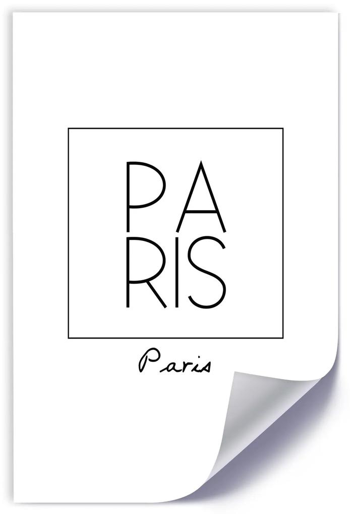 Gario Plagát Nápis Paris Farba rámu: Bez rámu, Rozmery: 30 x 45 cm