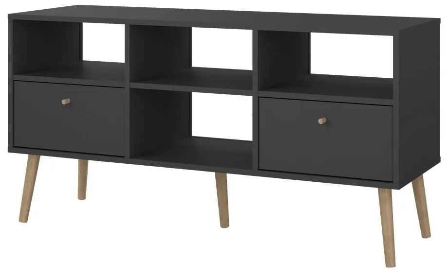 Antracitový TV stolík 117x61 cm Bodo – Tvilum