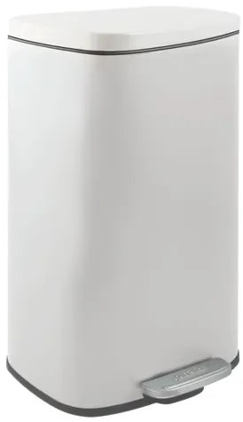 Spirella Spirella pedálový odpadkový kôš akira matná biela oceľ soft-close 30 l 10.21567