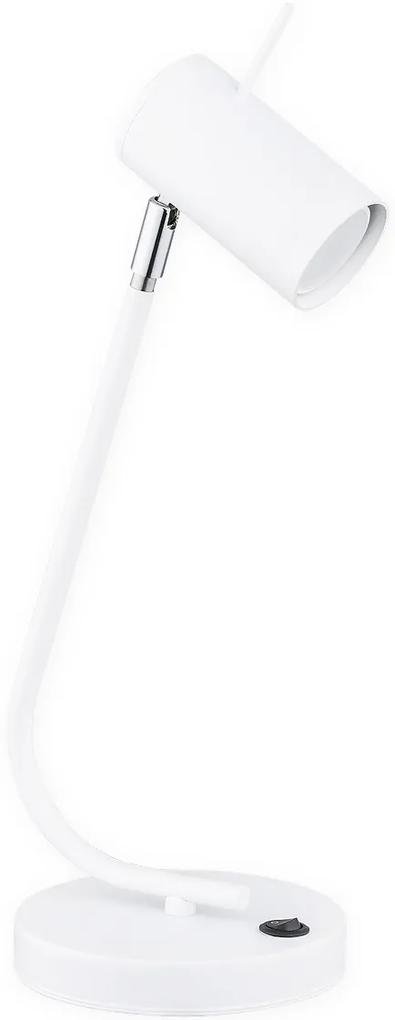 LOREO Moderná stolová lampa PEXO BIA, 1xGU10, biela