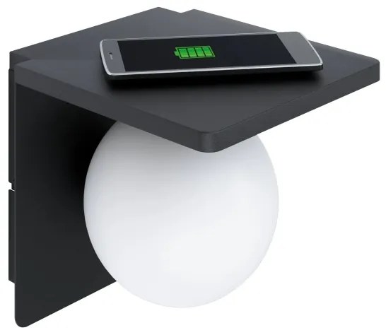 Eglo 98265 - Nástenné svietidlo s bezdrôtovým nabíjaním CIGLIE 1xE14/40W/230V