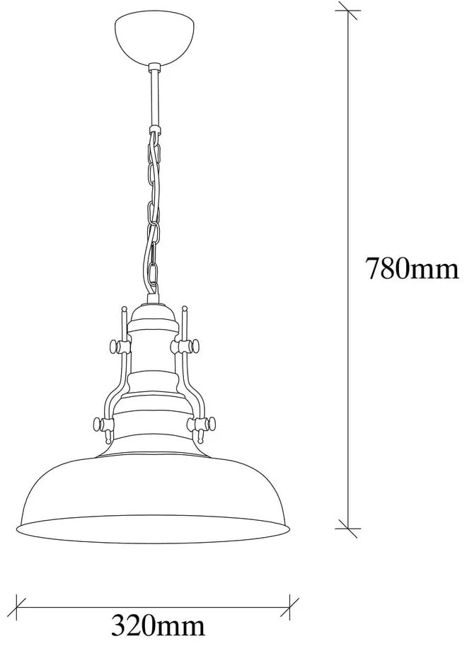 Čierne závesné svietidlo s kovovým tienidlom ø 32 cm Berceste – Opviq lights