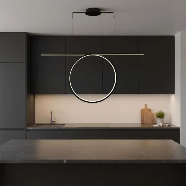 LED závesný luster na lanku ODETTA LED/42W/230V 4000K čierna