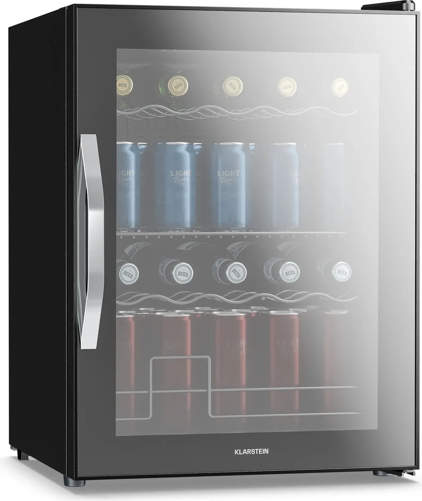 Klarstein Beersafe chladnička na nápoje so zrkadlovými sklenenými dverami | 64 x 48 cm | Vnútorné LED osvetlenie