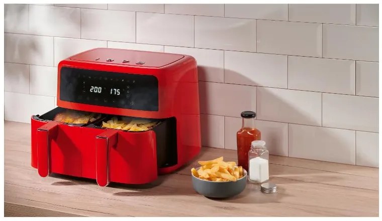 Silvercrest®  Teplovzdušná fritéza Retro 1973 Shlfd 2600 B1, červená (červená 1973)  (100393130)