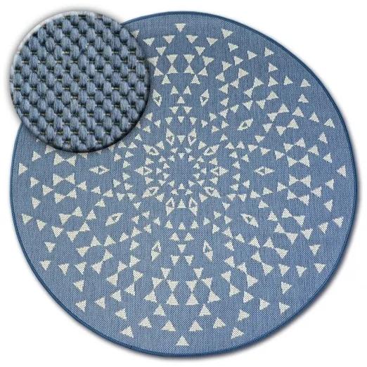 styldomova Modrý koberec SIZAL 48715/591 kruh