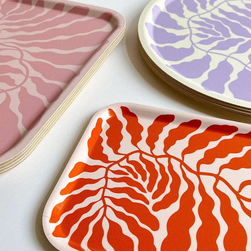 Wrap Ilustrovaný Tácka Art Trays by Linnéa Andersson malý červený