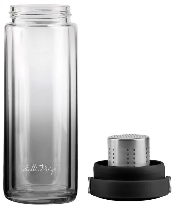 Čierna sklenená fľaša 350 ml Fuori – Vialli Design