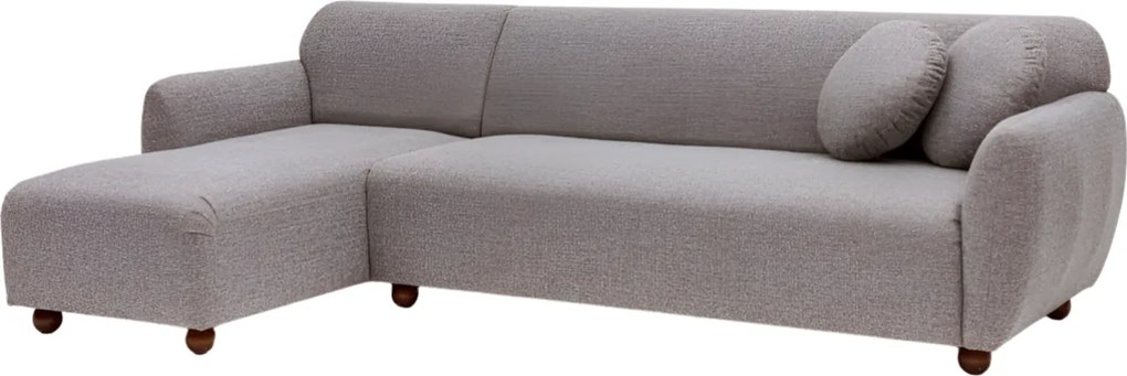 Rohová sedací souprava Eddy 273 cm světle šedá levá