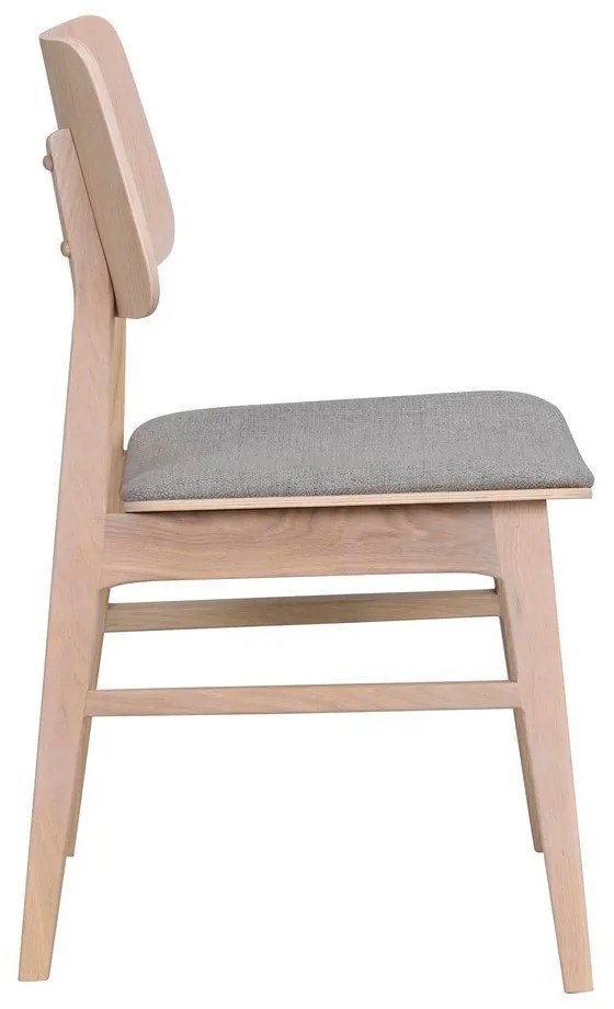 Svetlohnedá jedálenská stolička so svetlosivým sedákom Rowico Nagano