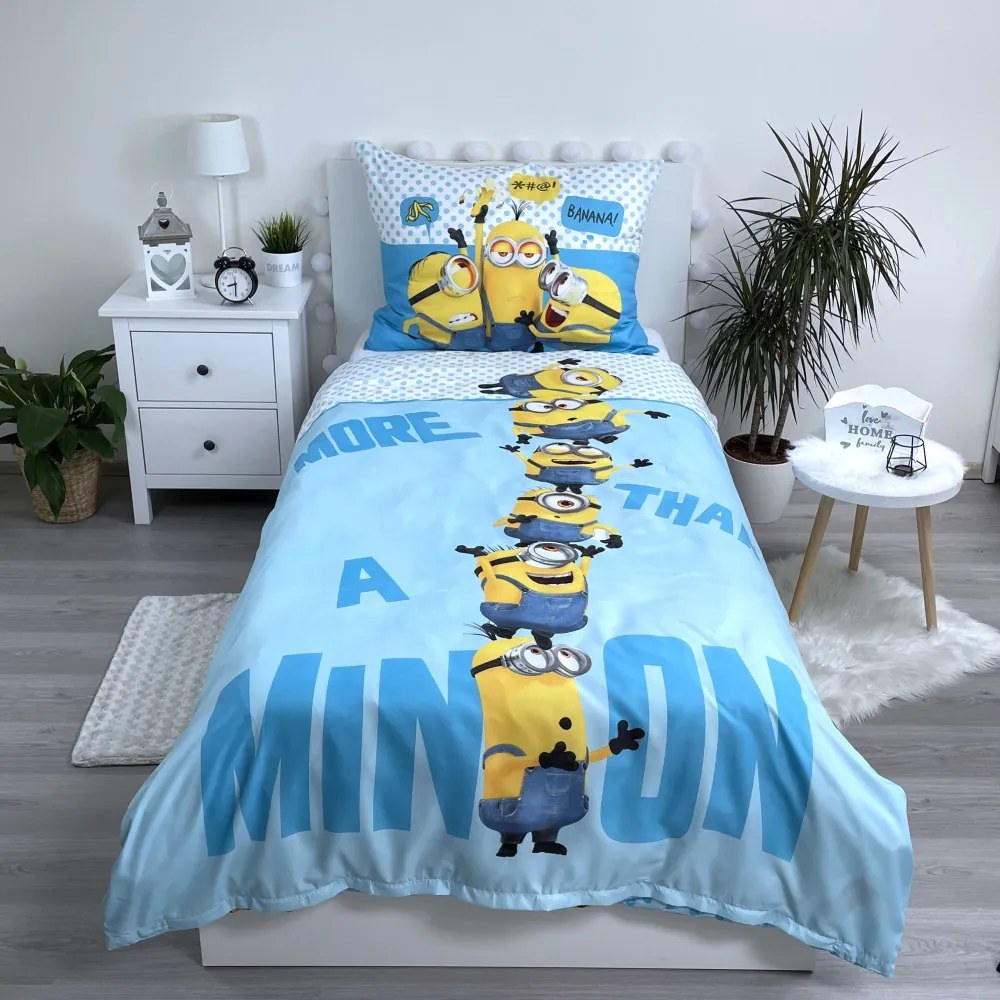 Detské obliečky z mikrovlákna MIMONI 2 BLUE modré Rozmer obliečky: 70 x 90 cm | 140 x 200 cm