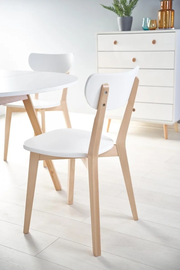 Jídelní rozkládací stůl Ruden 102/142 cm bílý