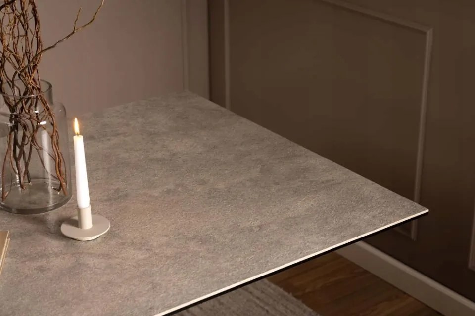 Jedálenský stôl Heaven 160 cm sivý/čierny