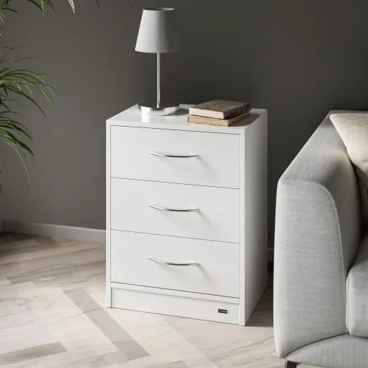 InternetovaZahrada Nočný stolík Eloise 54x39x28cm - LED biely