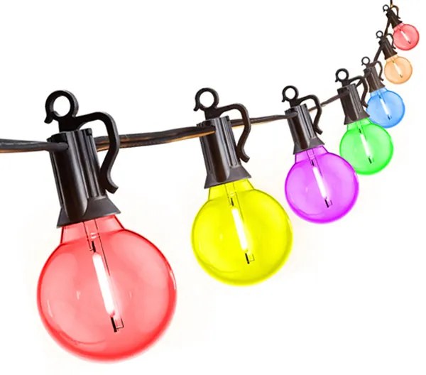 HS Farebná svetelná reťaz s LED žiarovkami - YARDBULBS