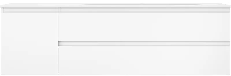 Mexen Orio, kúpeľňová skrinka 160 cm s pravým umývadlom Vela, 2S, 1D, biela matná, 91A13-16047-3-BBFFFF01-W23P01