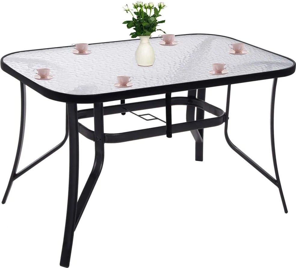 Záhradný stôl SPRINGOS GF1014​​​​​​​ - čierny