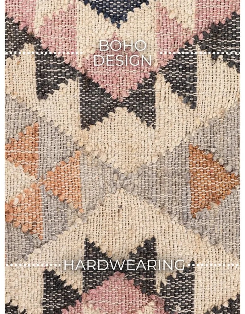 Sivý ručne tkaný jutový koberec 160x230 cm Roya Parsa – Elle Decoration