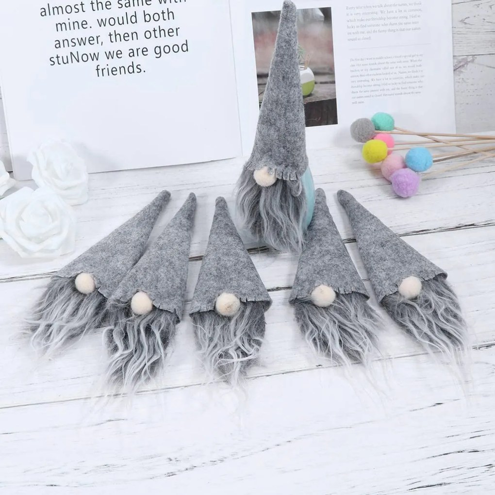 Sada 42 ks vánočních dekorací Frost šedá