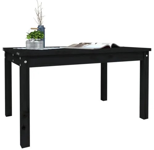 vidaXL Záhradný stolík čierny 82,5x50,5x45 cm borovicový masív-
