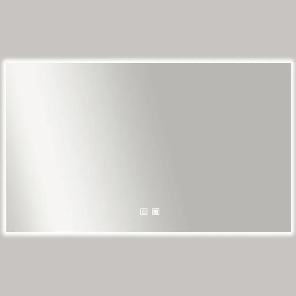 TUANA - Kúpeľňové LED zrkadlo Mero - 100x70 cm