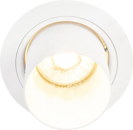 Sada 6 moderných zapustených bodových svetiel biela okrúhla naklápacia - Installa