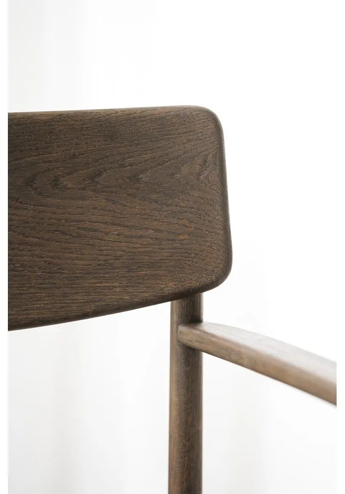 Tmavohnedá jedálenská stolička z dubového dreva Maidstone – Rowico