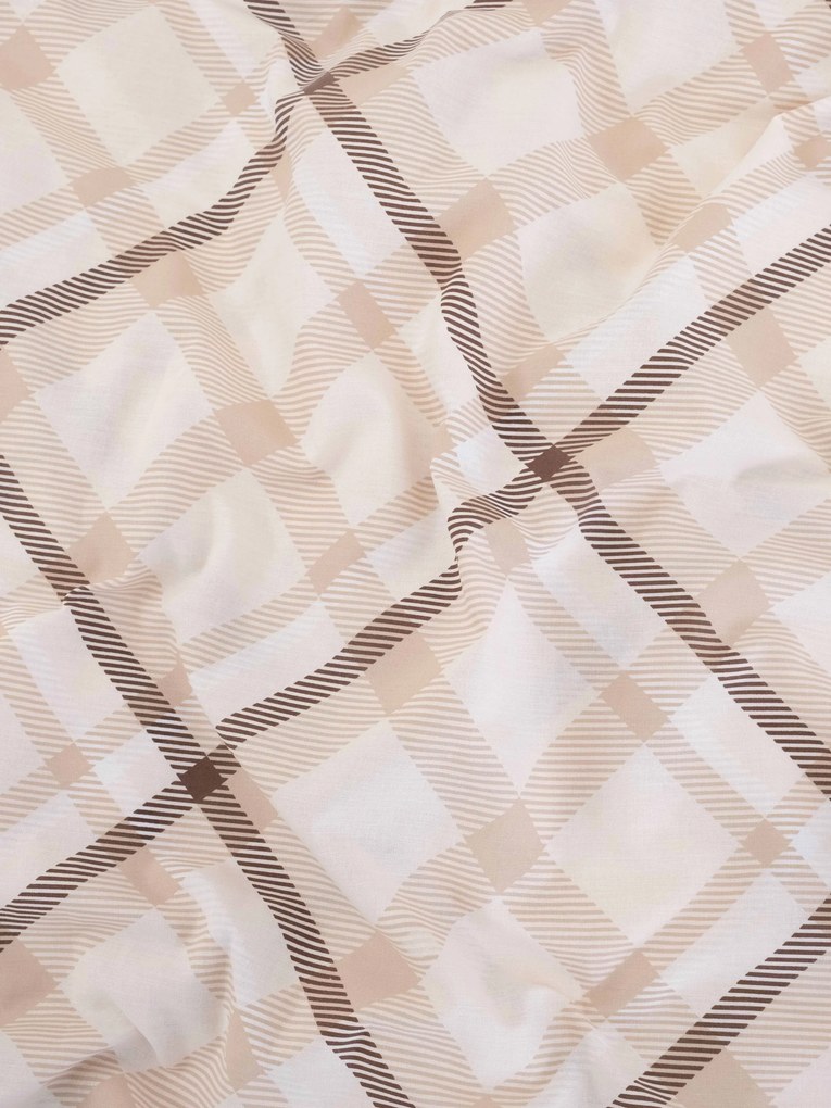 Bavlnené obliečky Renforcé – Káro krémové 140 × 200 cm, 70 x 90 cm