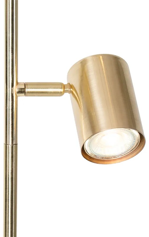 Moderná stojaca lampa mosadz 3-svetlo - Jeana