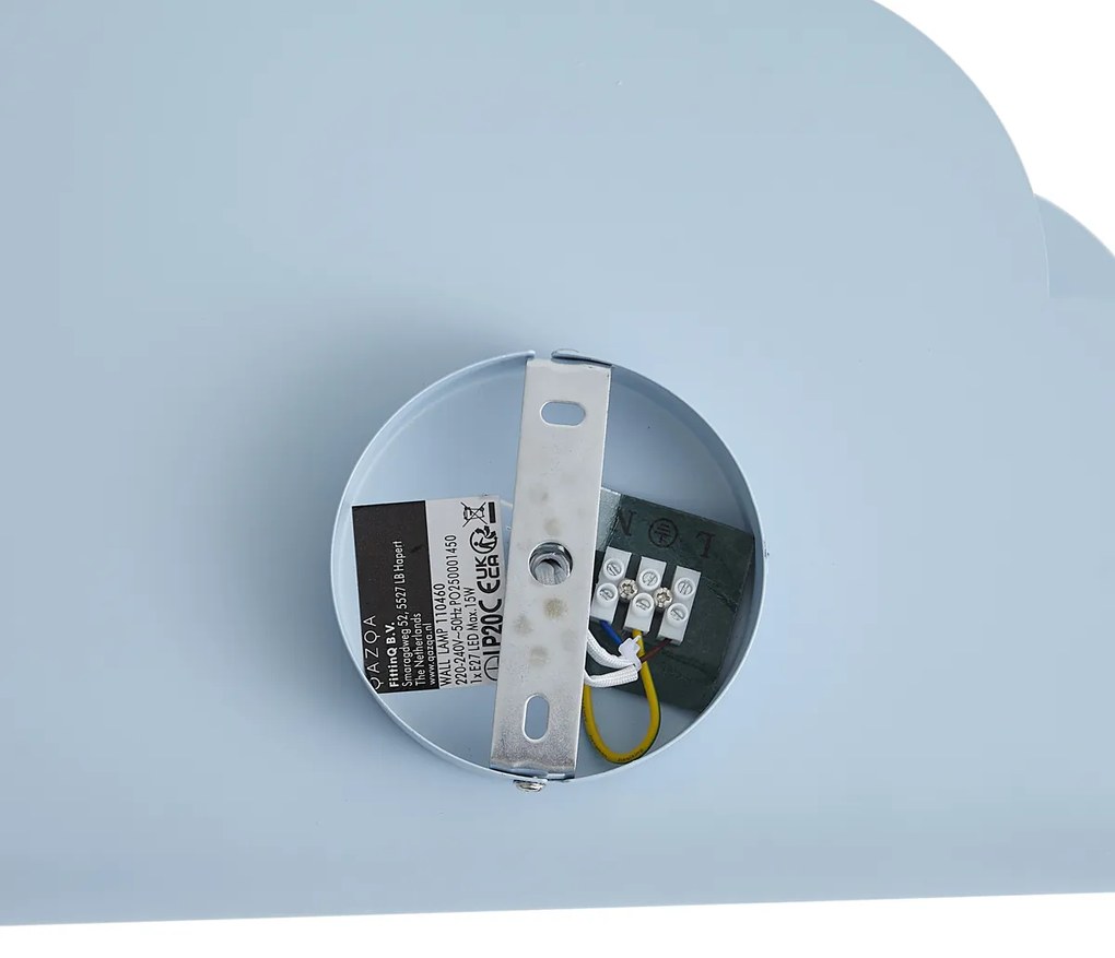 Detská nástenná lampa Modrý oblak so slnkom - Cloudy