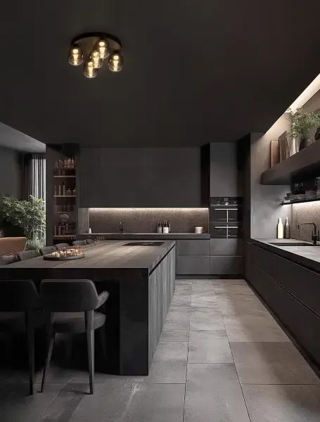 LED stmievateľné čierno-dymové moderné stropné svietidlo Kita 5