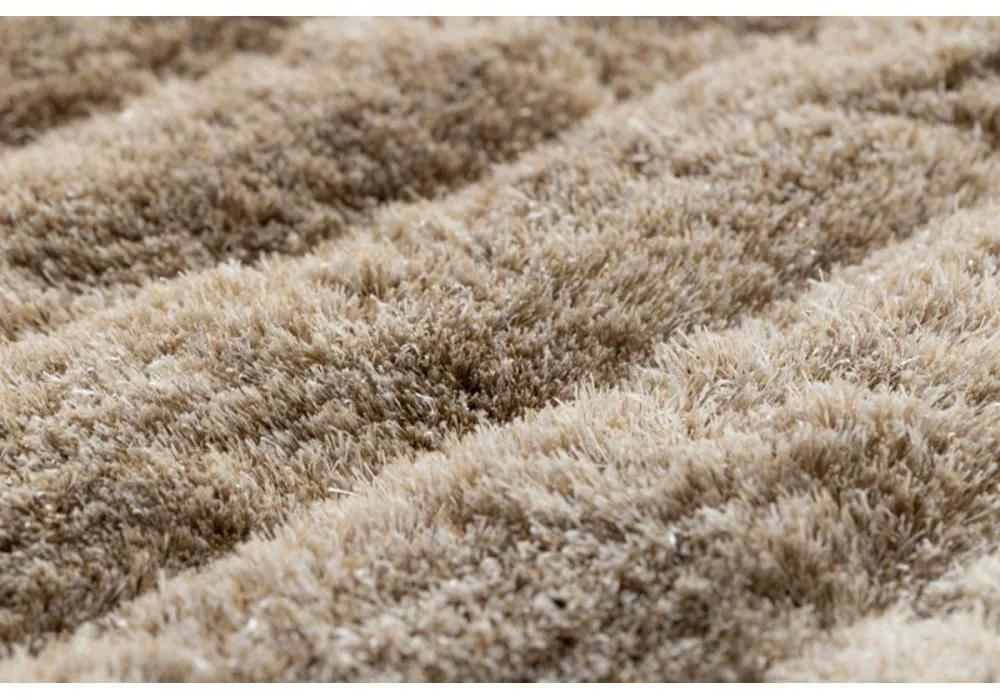 Luxusný kusový koberec shaggy Pasy béžový 160x220cm